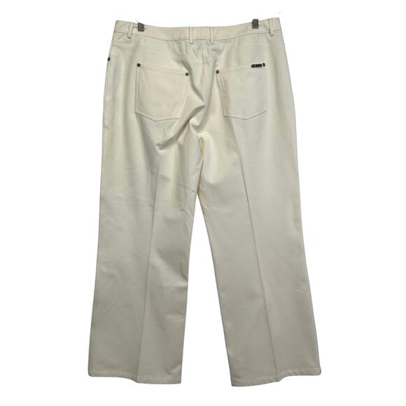 ST JOHN Sport Off White Jeans 5 Pocket Stretch Spring Nautical Preppy Womens 16 - Picture 5 of 11